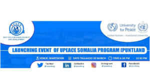 launch Somalia Upeace Program(Puntland)